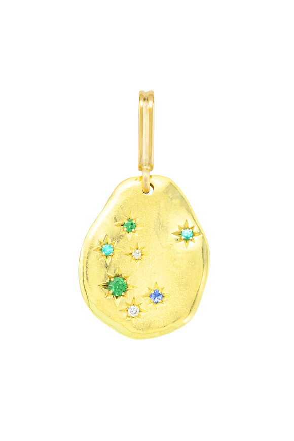 Mellerio 18k Yellow Gold Tsavorite Medallion
