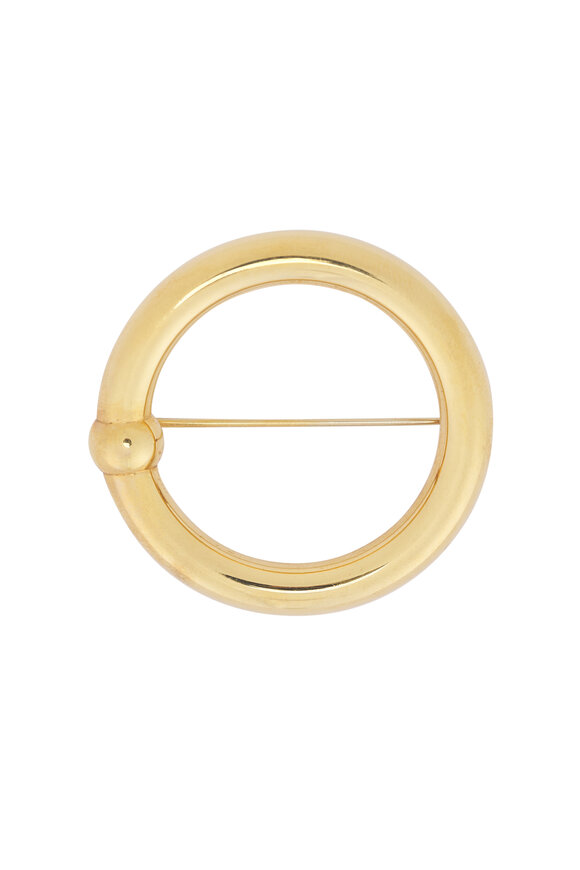 Renee Lewis 14k Yellow Gold Circle Brooch