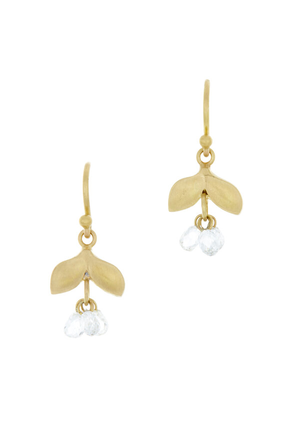 Caroline Ellen - 20K Yellow Gold Diamond Earrings
