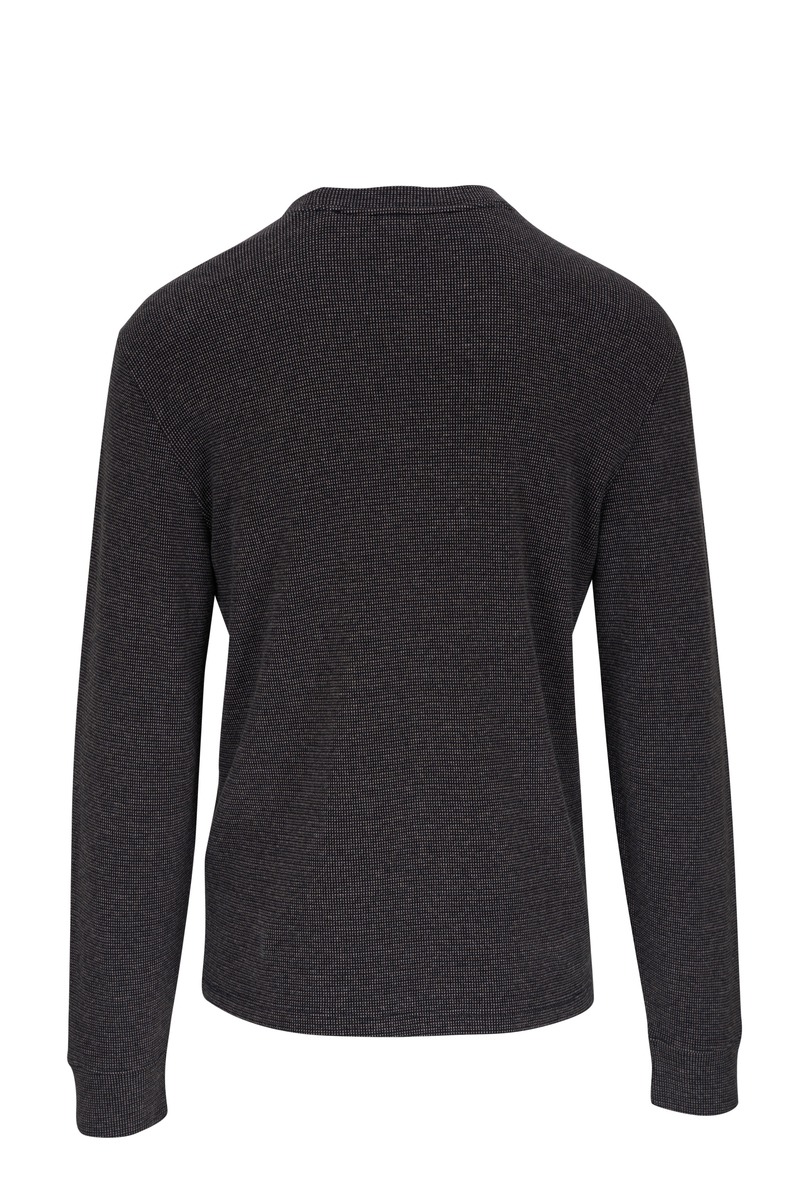 Vince - Coastal Blue & Gray Thermal Crewneck Shirt