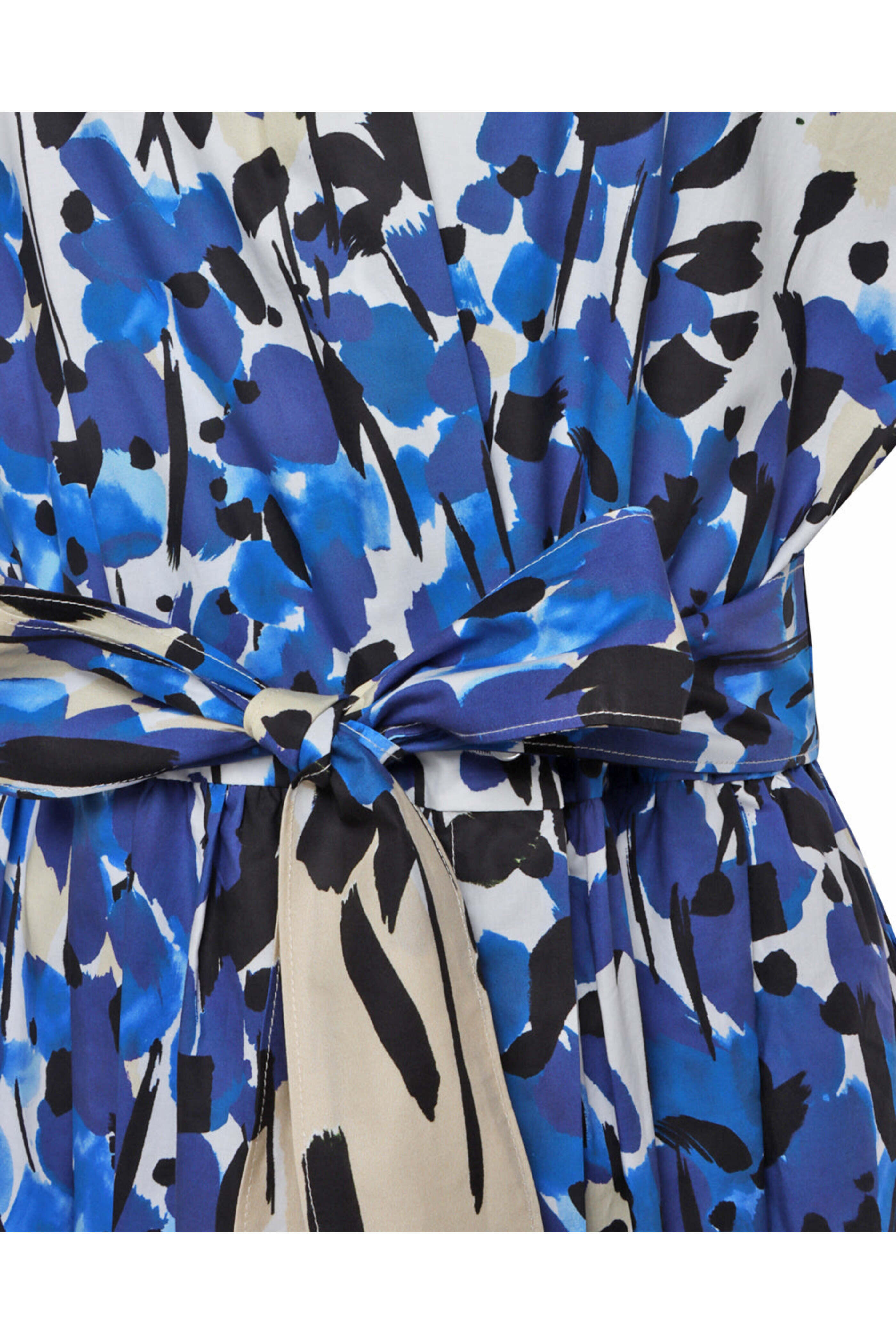 Sara Roka - Blue Garden Belted Jinny Shirtdress