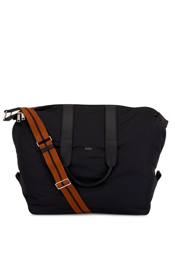 Zegna - Black & Striped Vicuna Duffle Bag