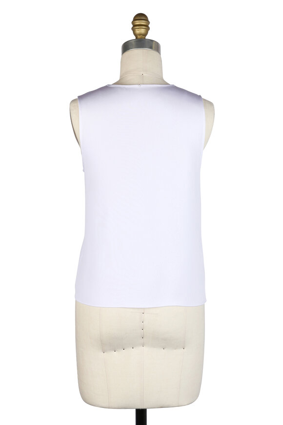 Peter Cohen - White Silk Sleeveless Blouse 