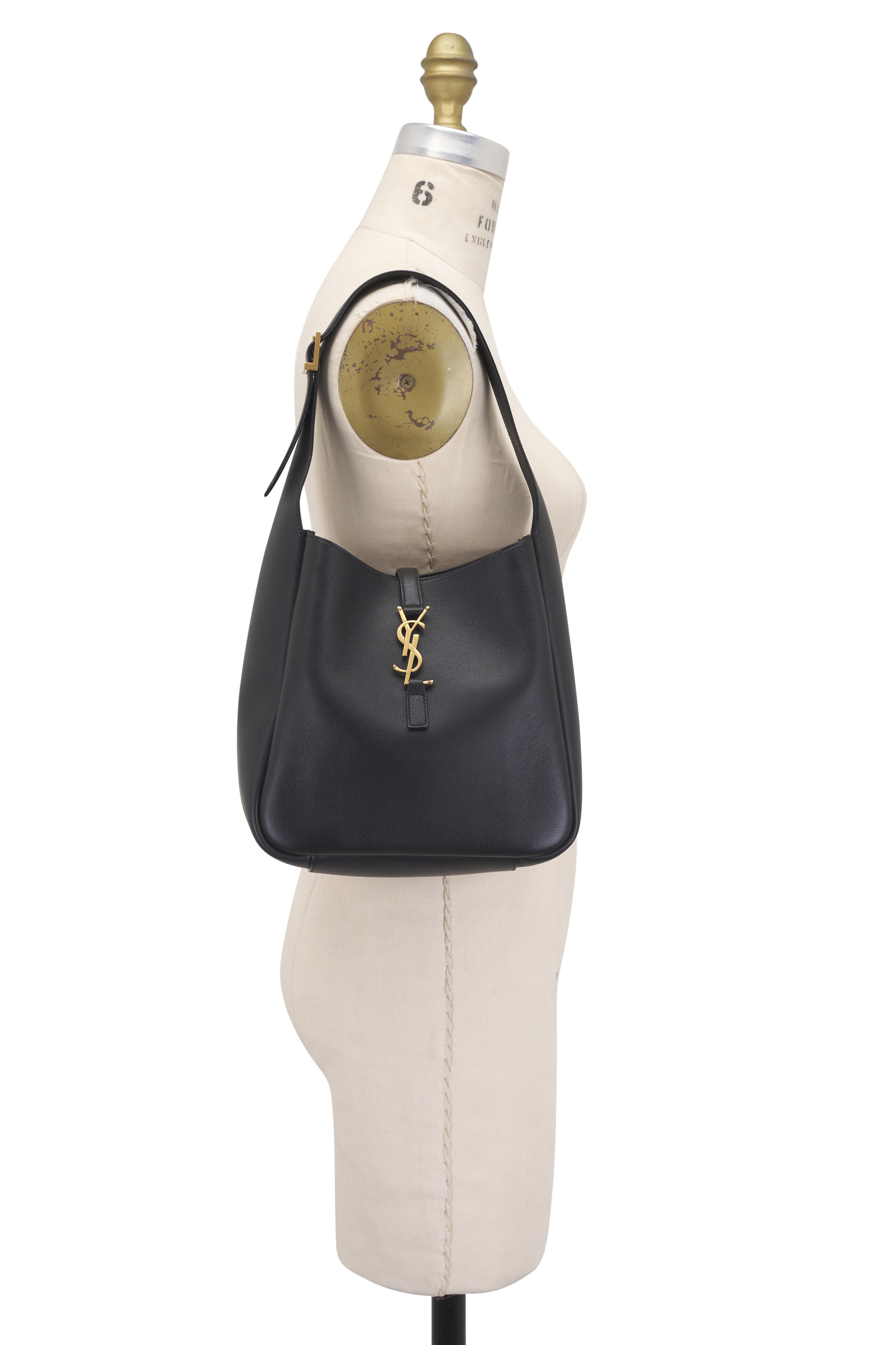 Saint Laurent - Small Le 5 a 7 Supple Black Leather Shoulder Bag