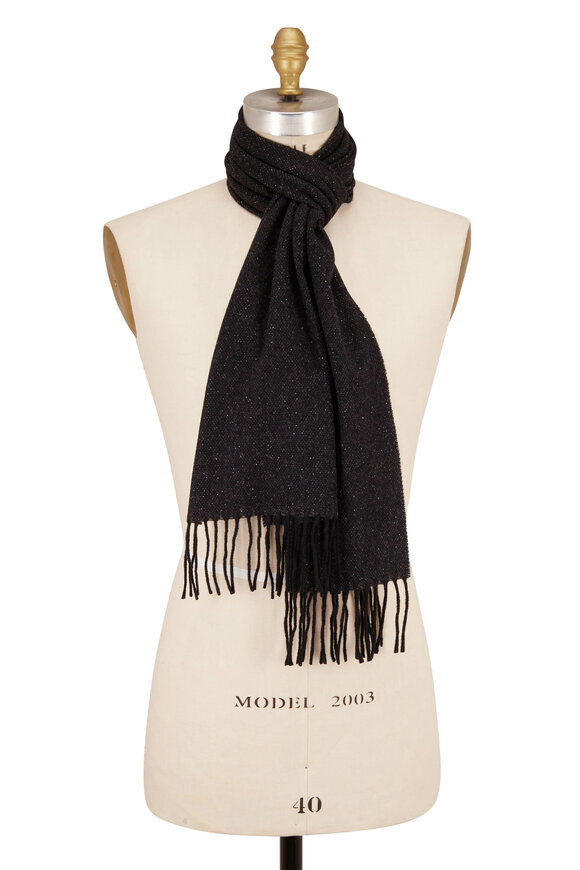 Eton - Donegal Charcoal Gray Wool & Silk Scarf