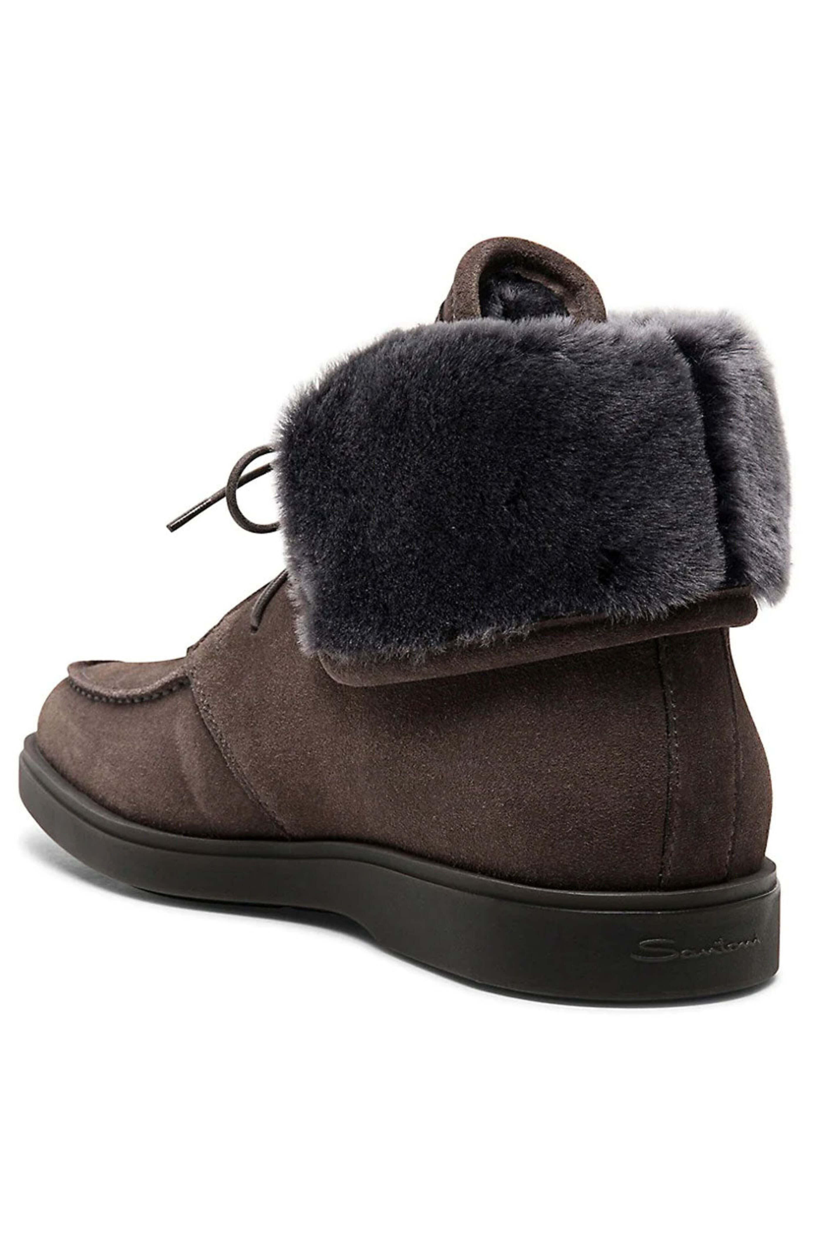Santoni - Dethrone Shearling Boot in Grey