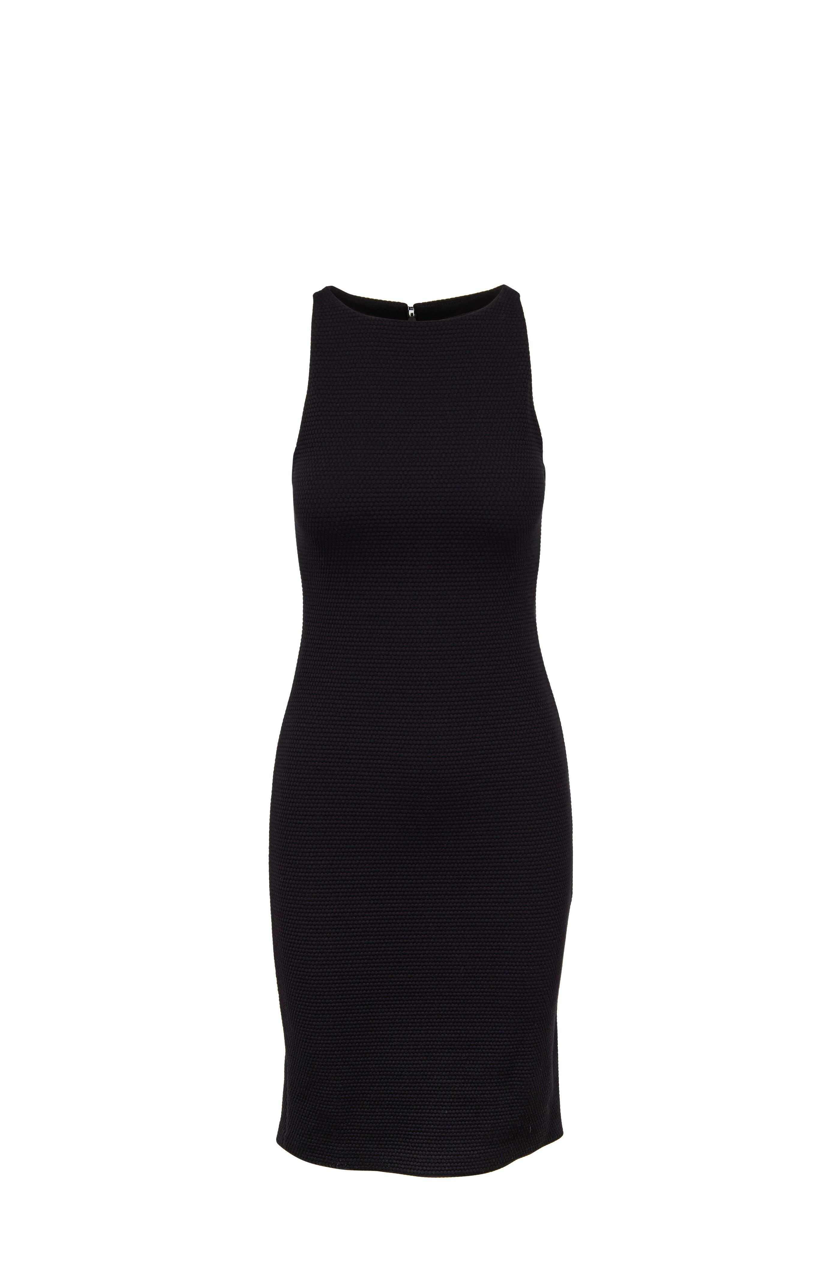 Emporio Armani - Black Honeycomb Knit Dress | Mitchell Stores