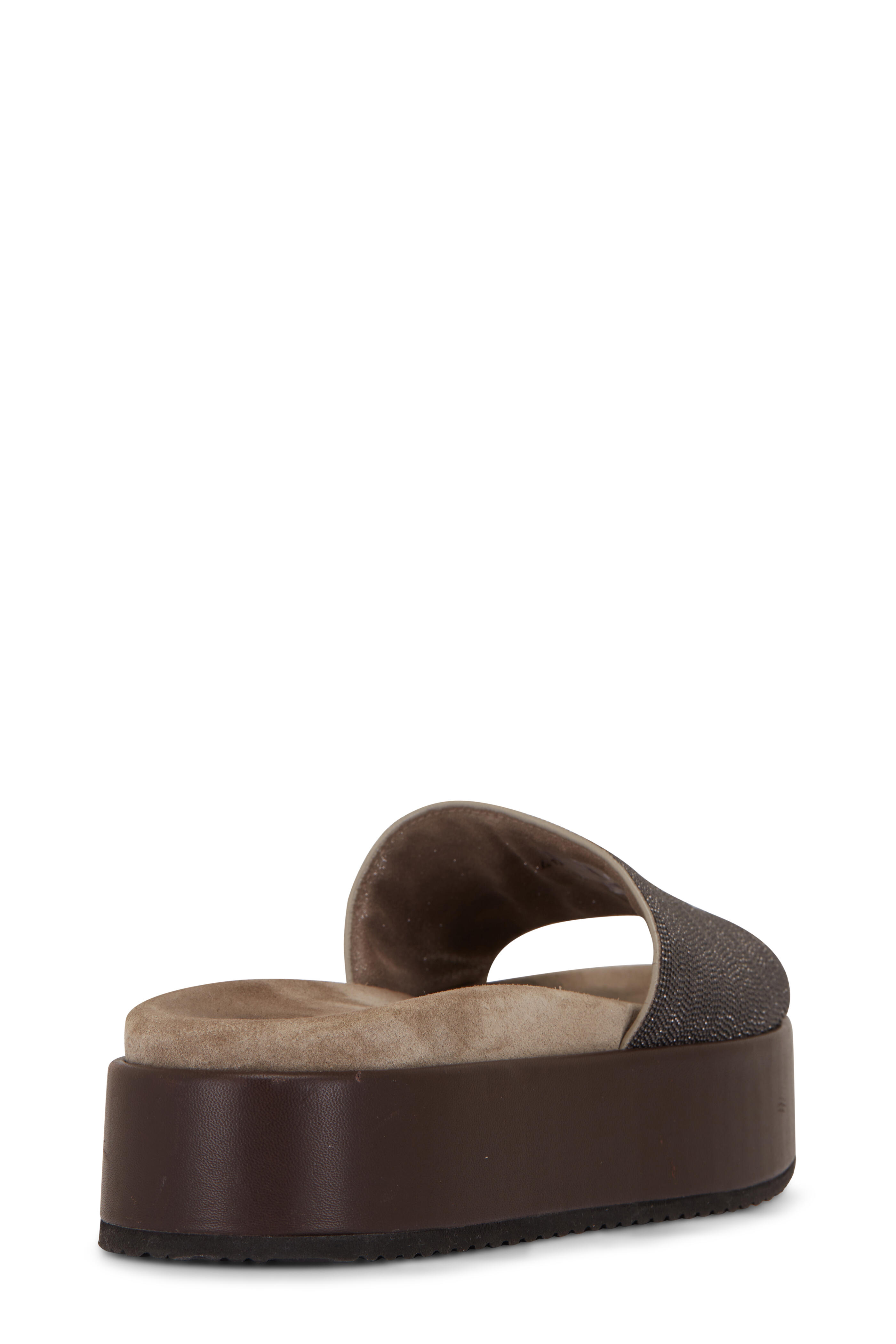 Brunello Cucinelli - Espresso & Black Monili Platform Sandal