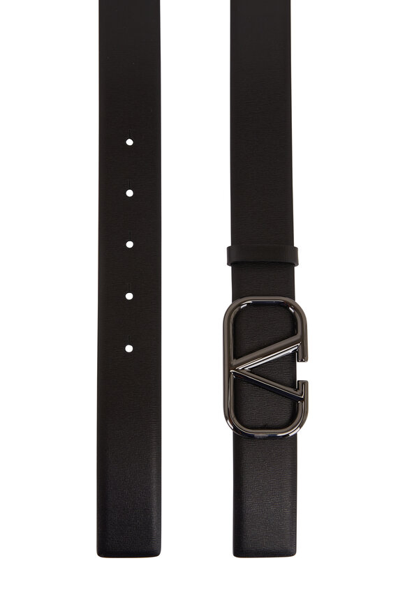 Valentino Garavani Vlogo Signature Belt in Ombré Cowhide Man Black 110