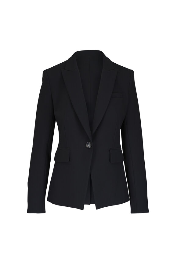 Veronica Beard Miller Black Single Breasted Dickey Jacket - view 1
