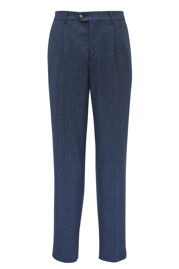 Brunello Cucinelli - Donegal Leisure Blue Wool Blended Suit