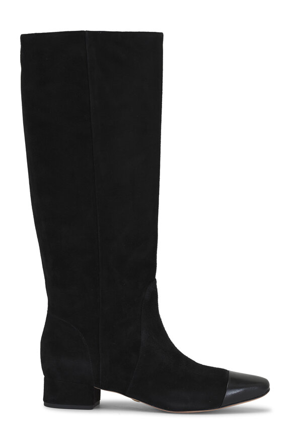 Veronica Beard - Cecile Black Suede Knee High Boot