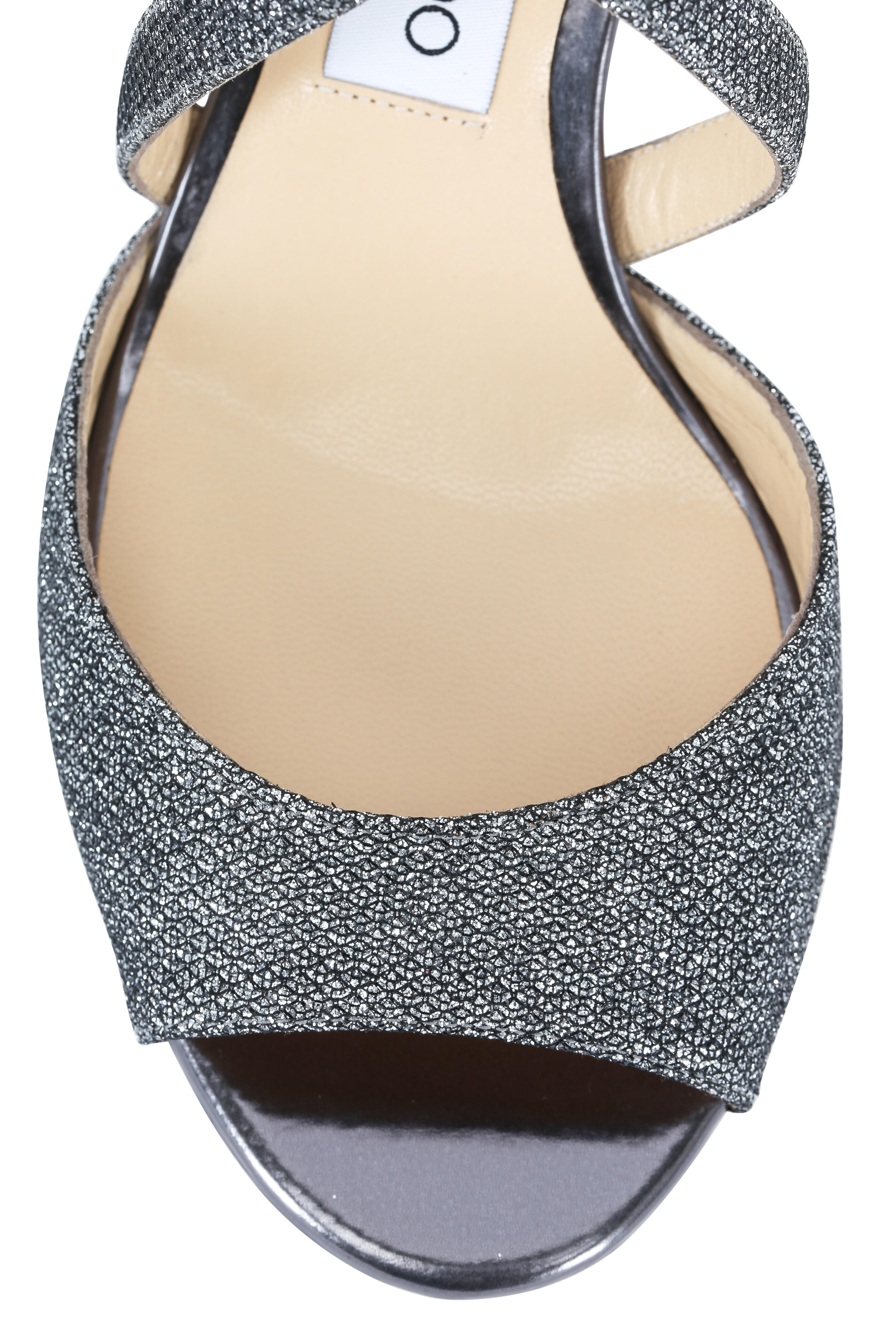 Jimmy Choo - Carrie Anthracite Lame Criss-Cross Sandal, 65mm