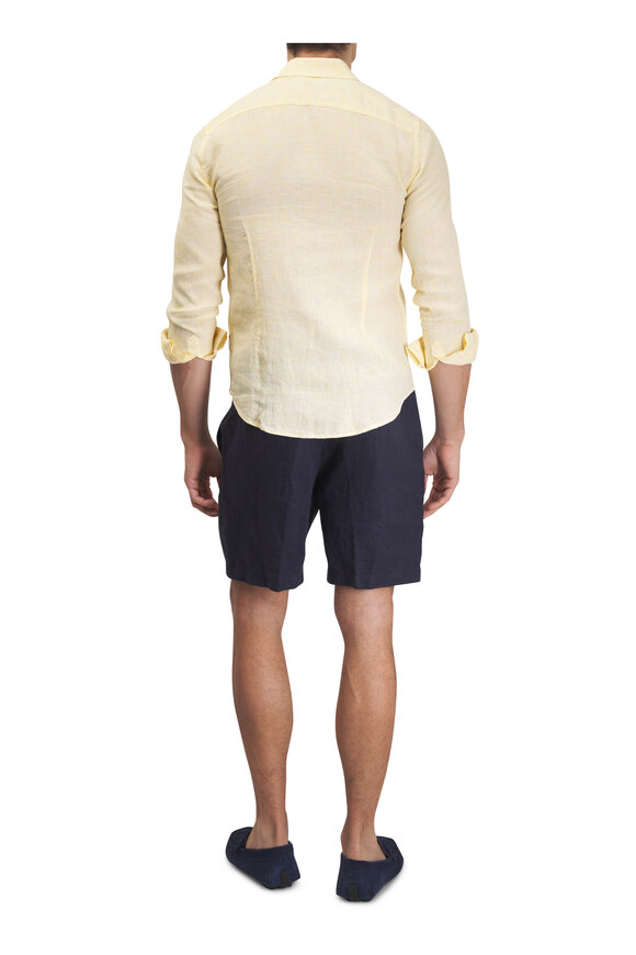 Orlebar Brown Cornell Night Iris Linen Shorts - view 4