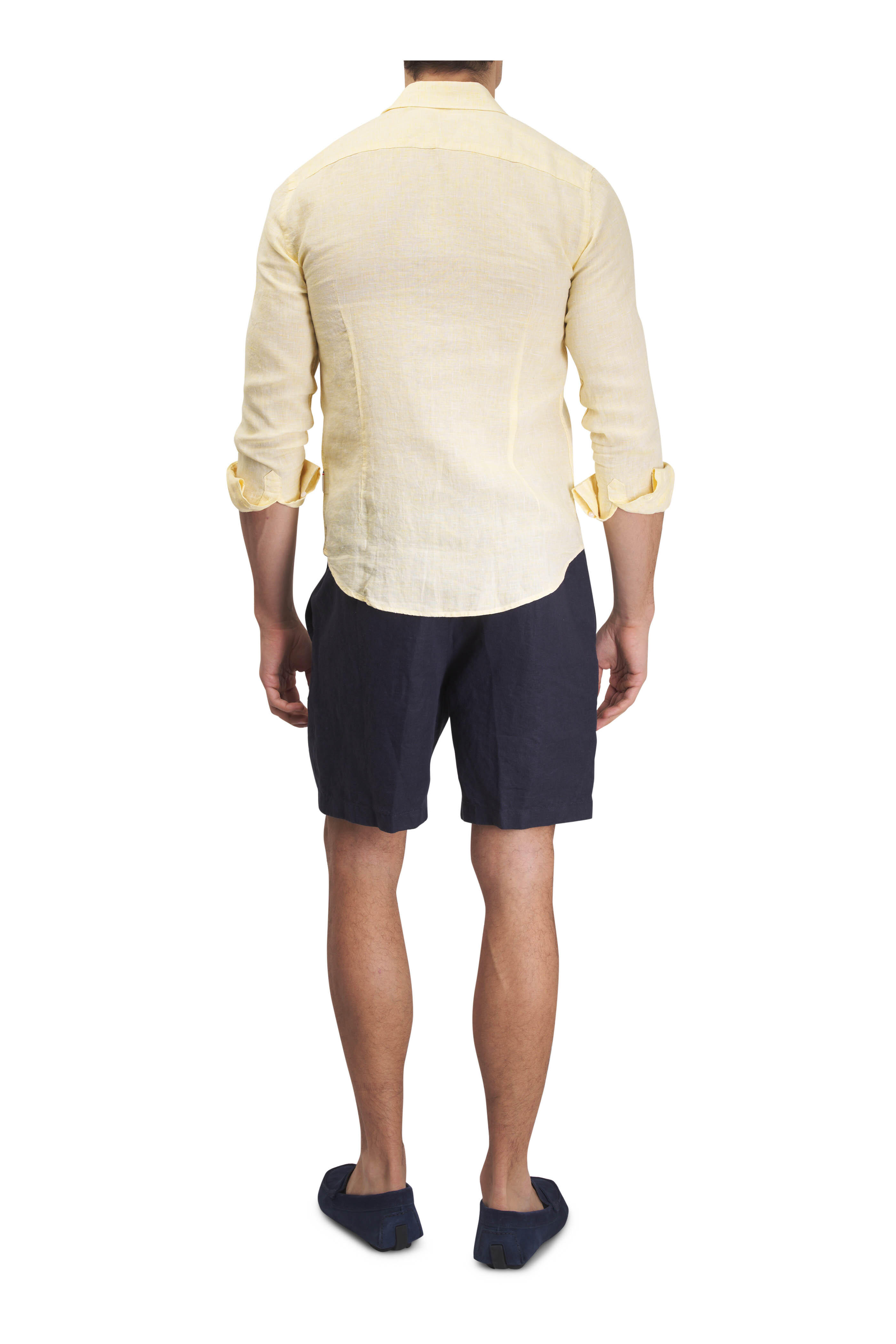 Orlebar Brown - Cornell Night Iris Linen Shorts