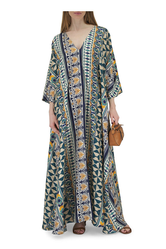 La Double J - Muumuu Multicolor Silk Dress