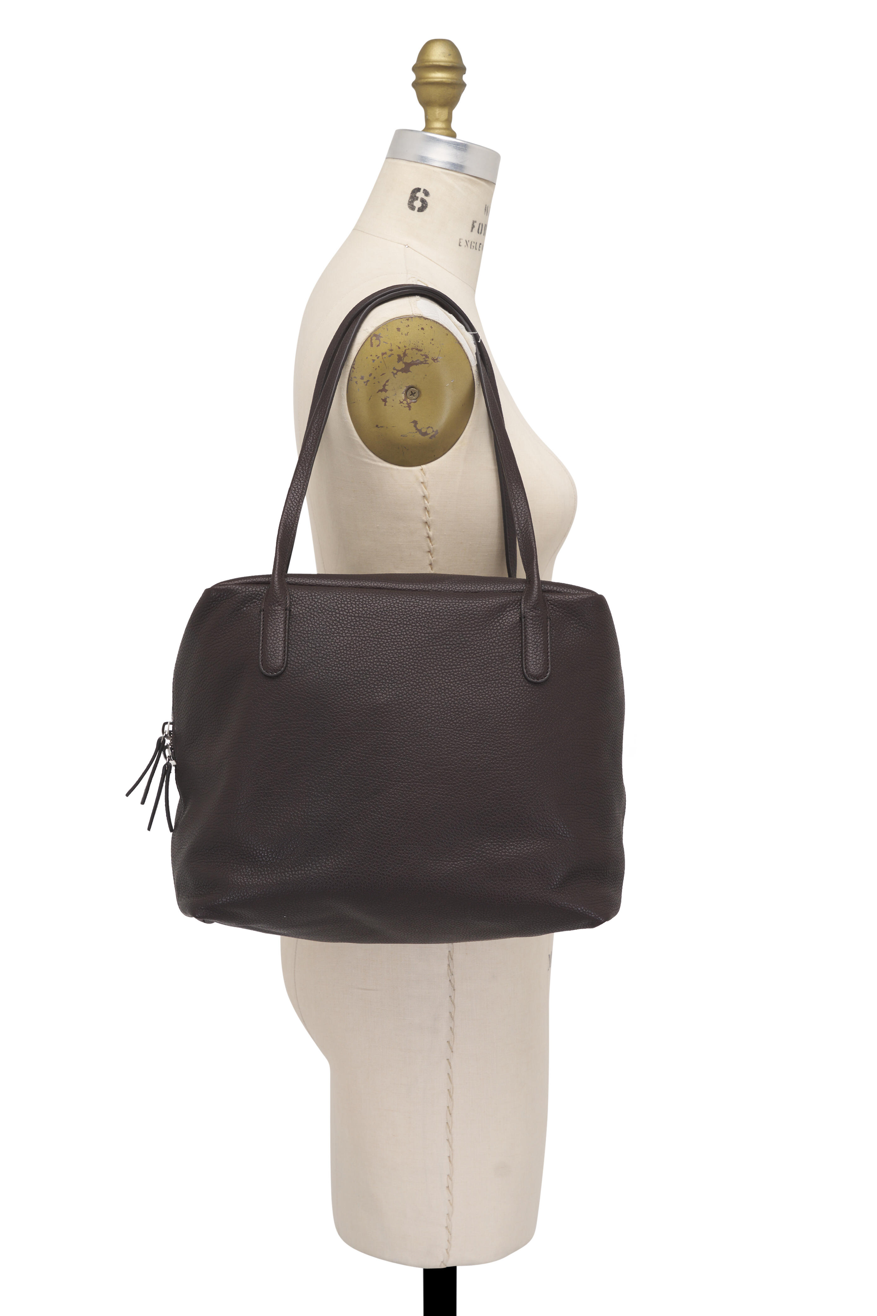 The Row - Henri Brunette Leather Tote | Mitchell Stores