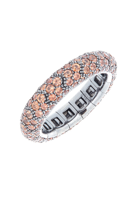 Mattia Cielo - 18K White Gold Orange Sapphire Ring