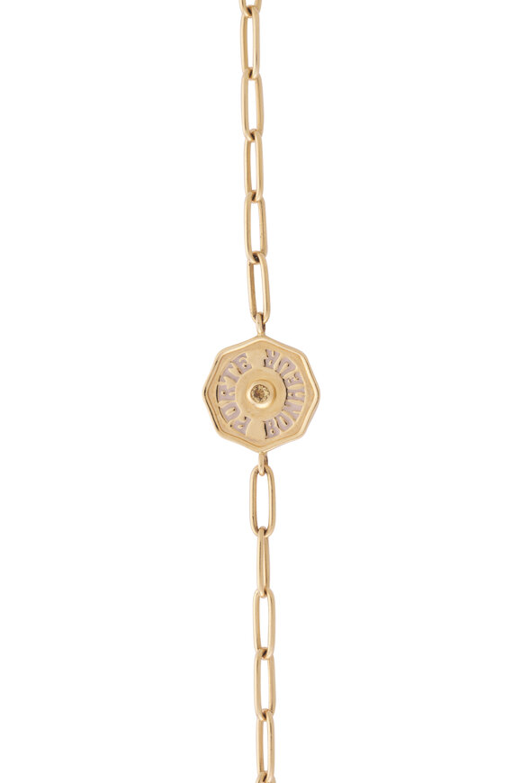 Marlo Laz 14k Yellow Gold Petite Porte Bonheur Bracelet - view 2