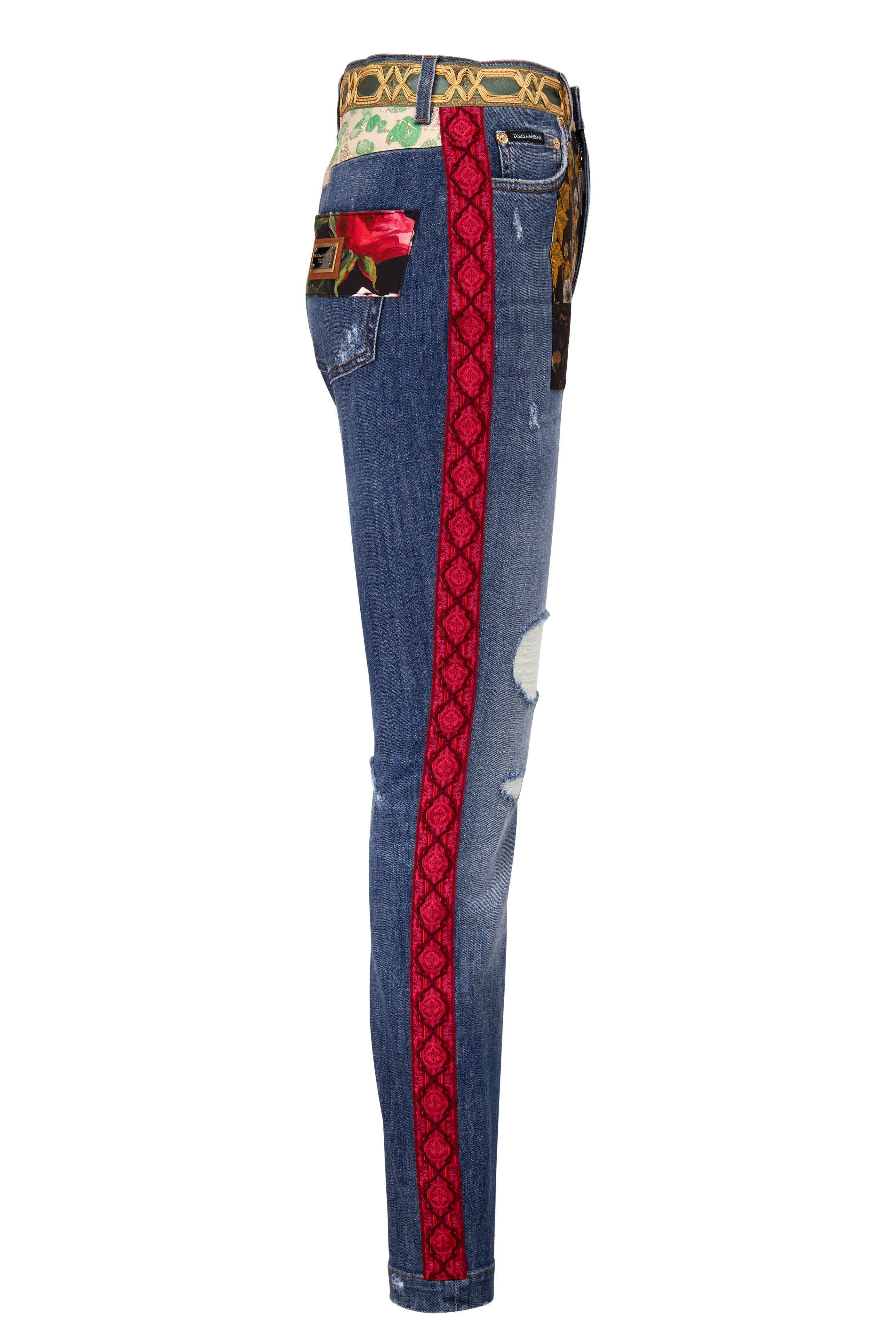 Dolce & Gabbana - Grace Multicolor Patchwork Five Pocket Jean