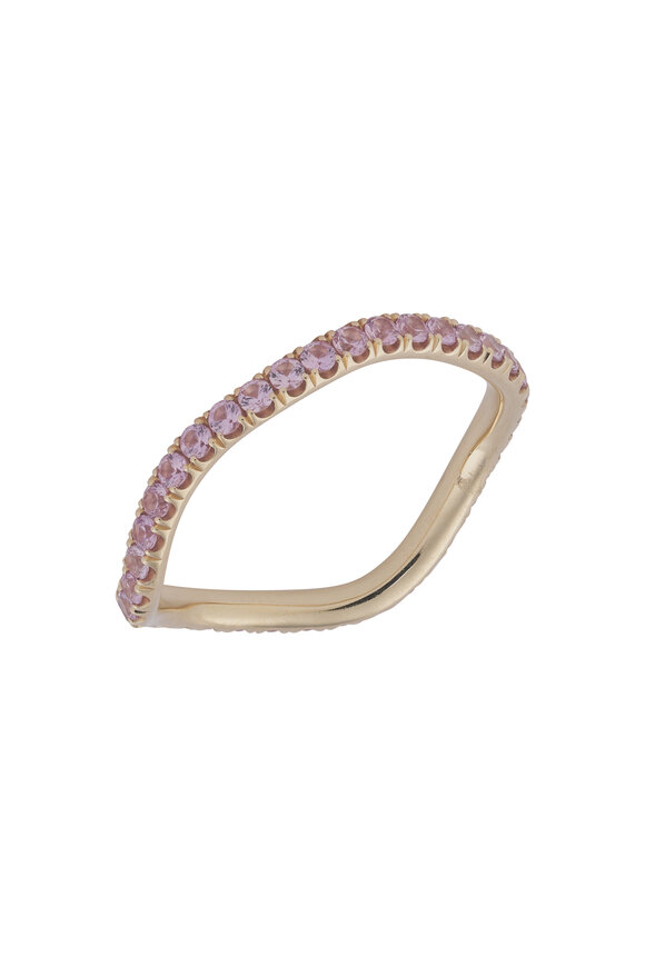 Vanessa Pink Spinel Wave Band Ring