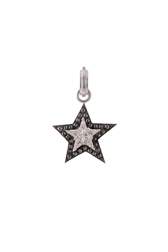 Sylva & Cie Black & White Diamond Star Pendant