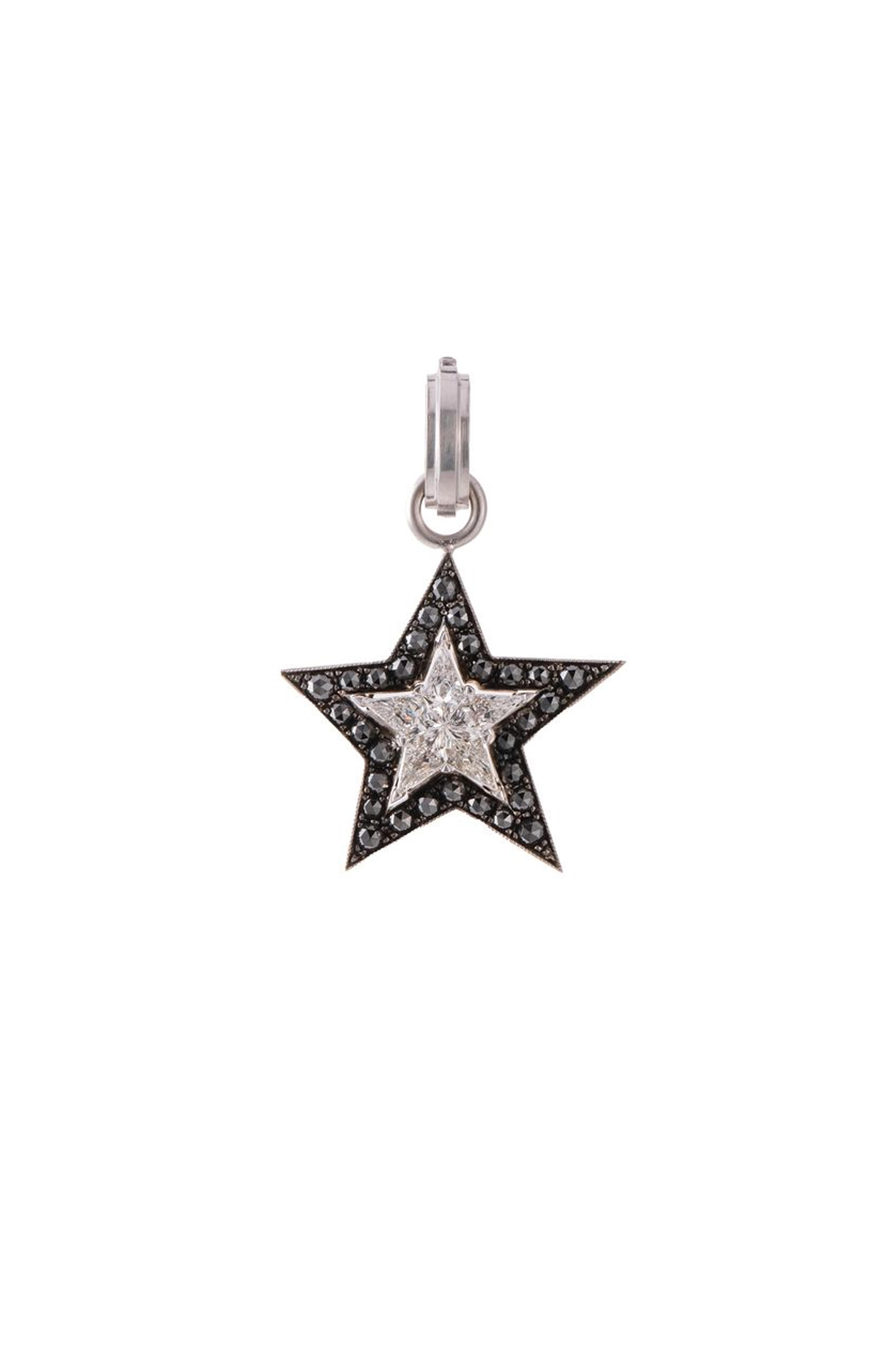 Sylva & Cie - Black & White Diamond Star Pendant