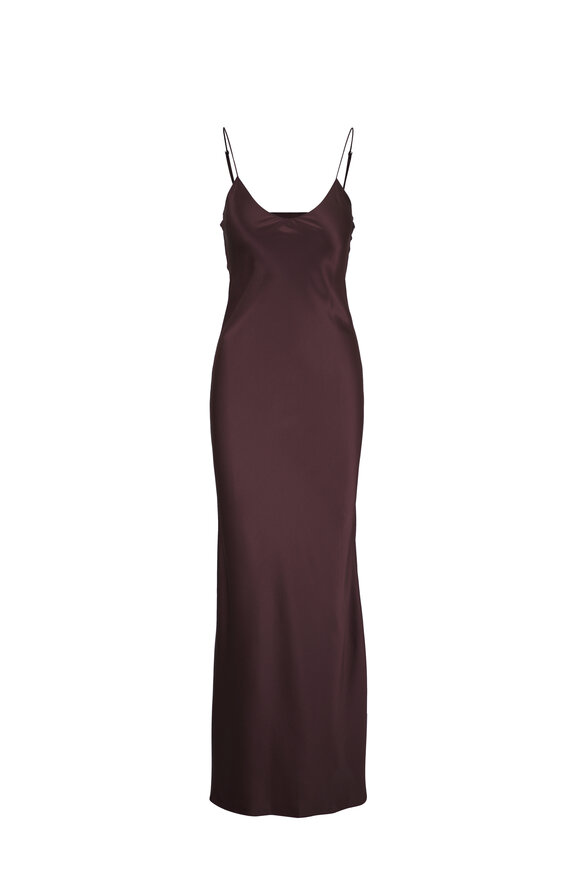 Nili Lotan Cami Oxblood Silk Gown