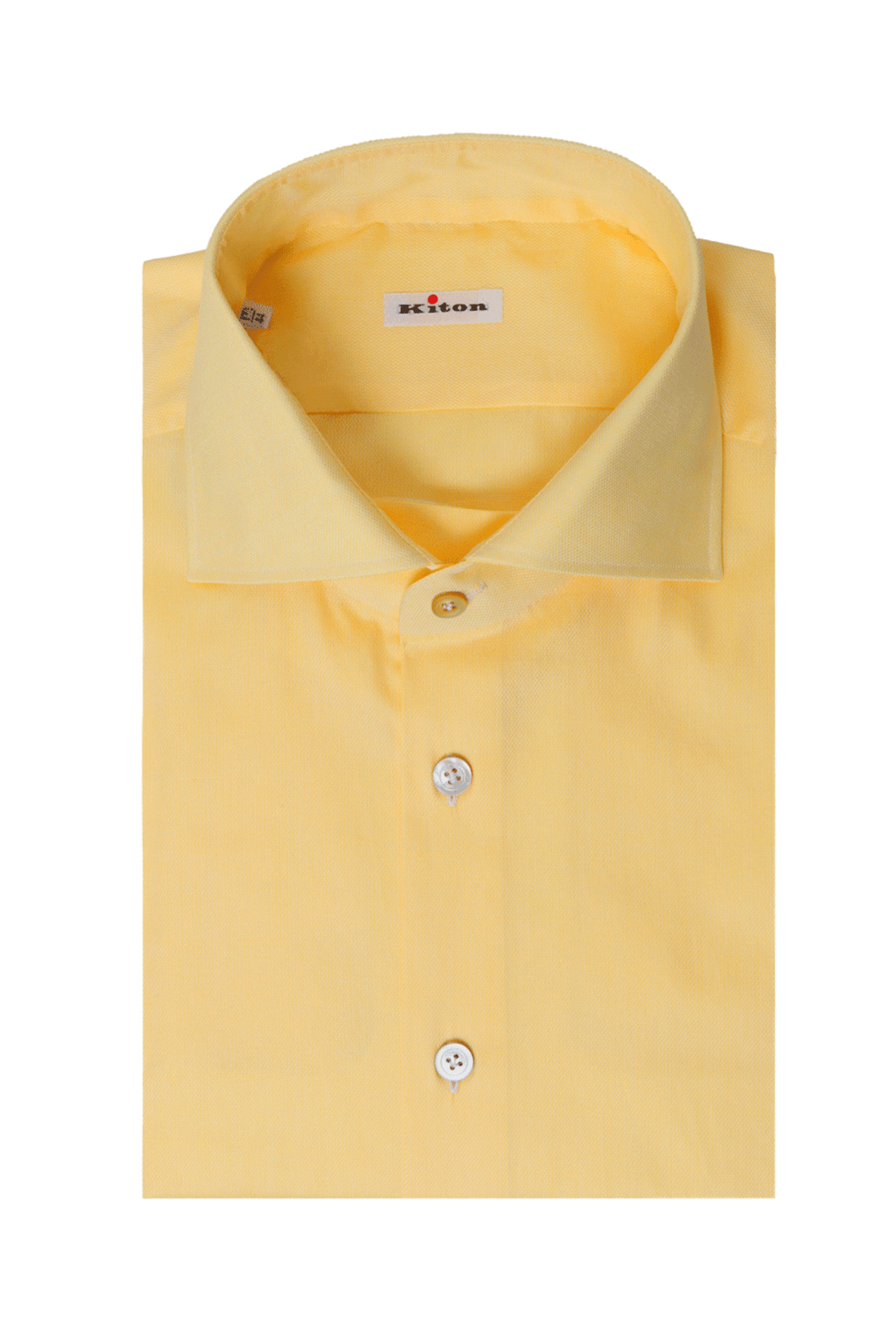 Kiton - Solid Yellow Dress Shirt