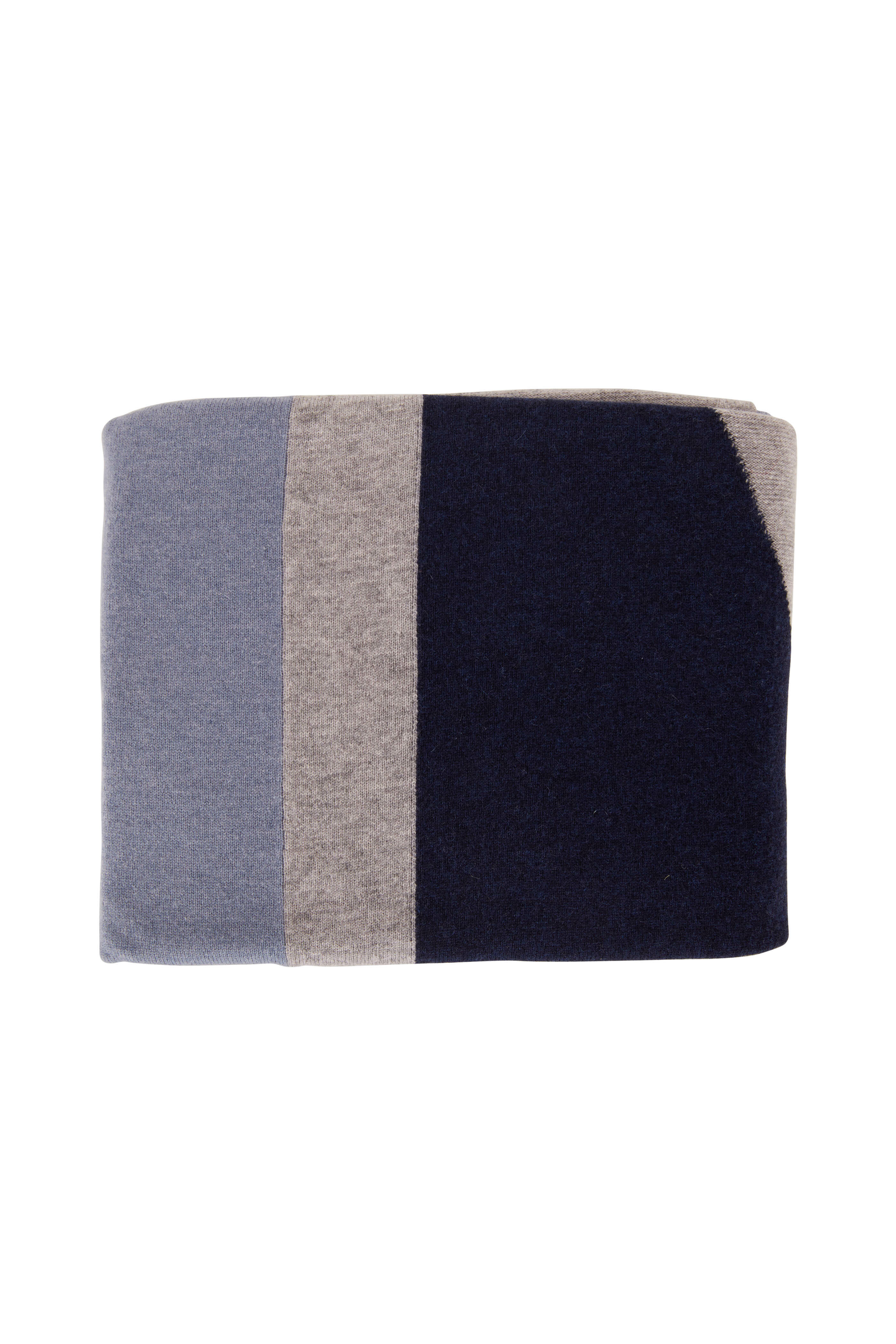 Kinross Intarsia Harbor Multi Cashmere Throw Mitchell Stores