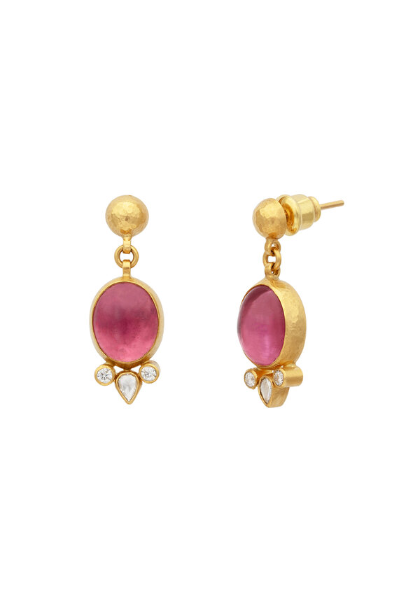 Gurhan 24k Gold Tourmaline Single Drop Earring - view 1