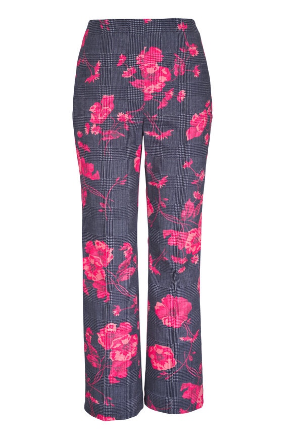 Lela Rose Poppy Multi-Colored Side Zip Ankle Pant