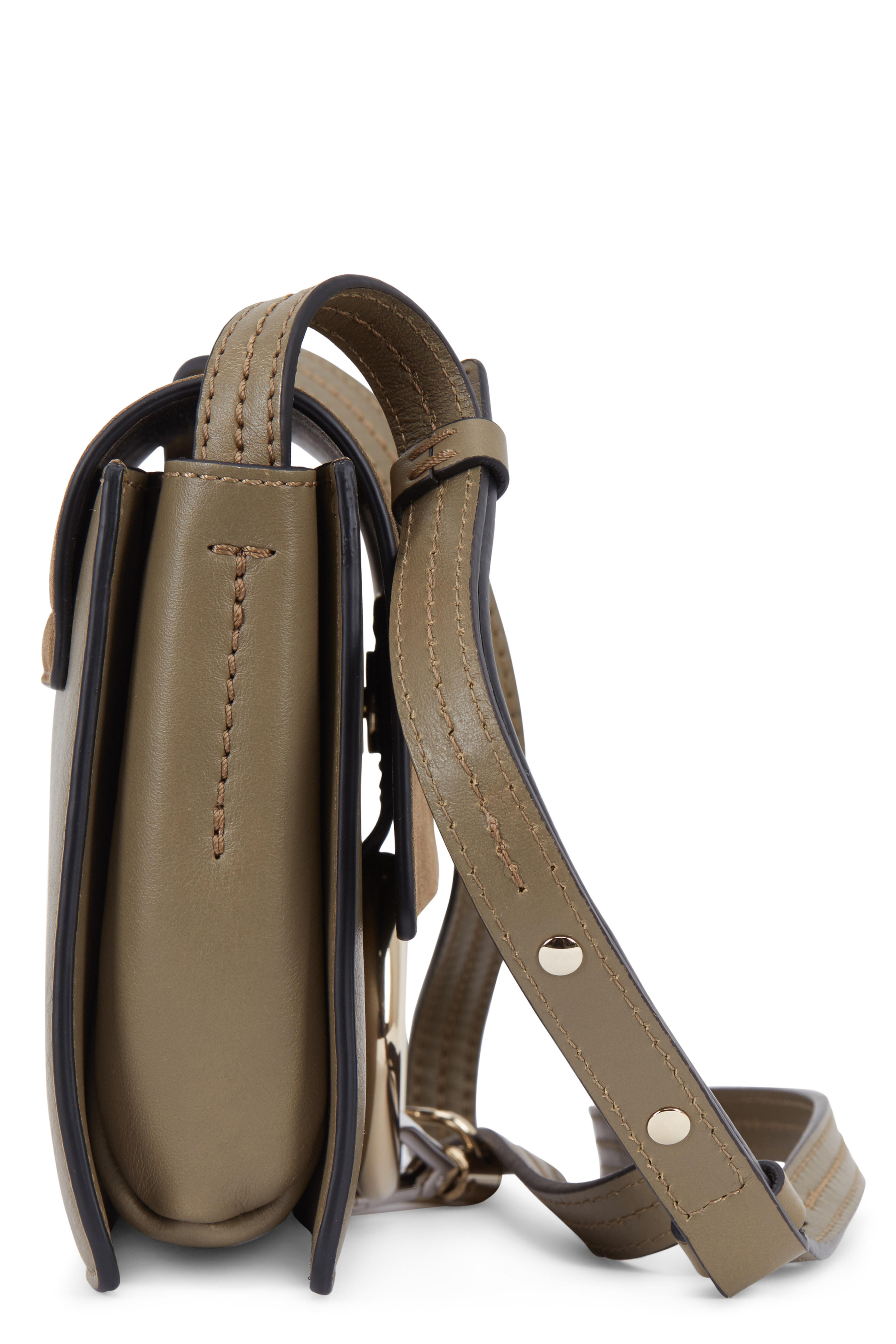 Chloé - Faye Merino Gray Leather & Suede Small Bag