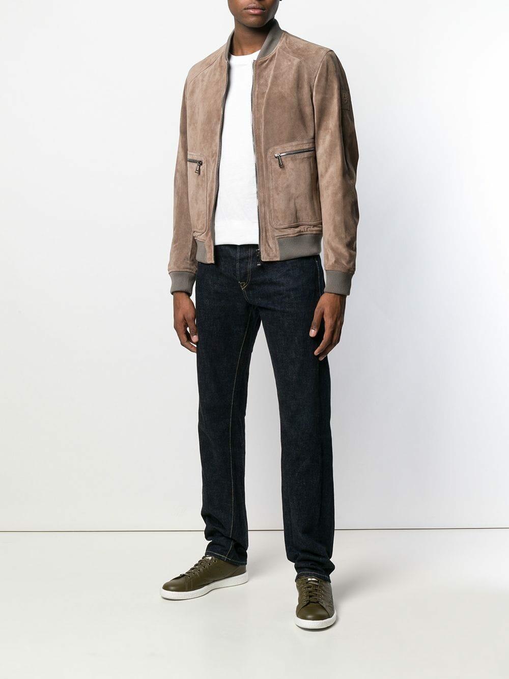 Belstaff suede discount bomber