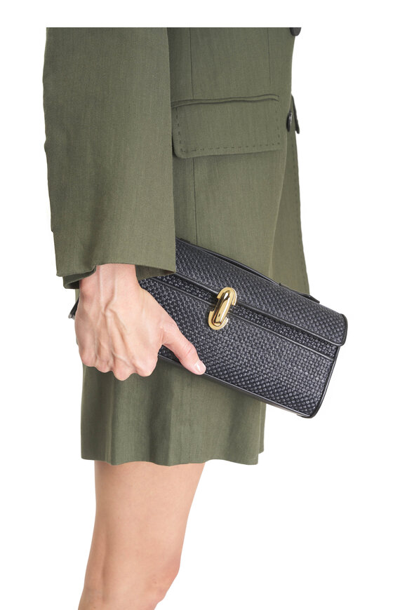 Savette Symmetry Pochette Black Raffia Pouchette - view 2
