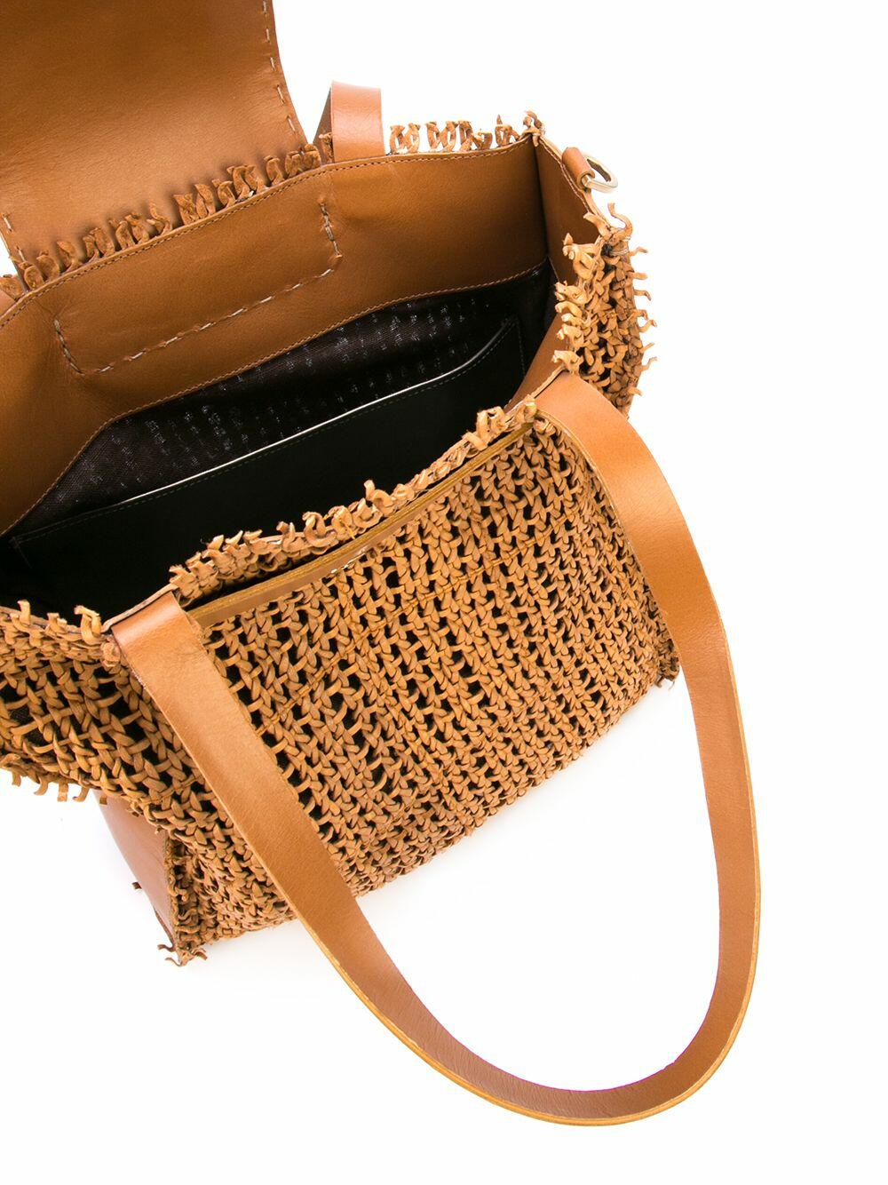 Henry Beguelin - Mimosa Nude Woven Leather Convertible Bag