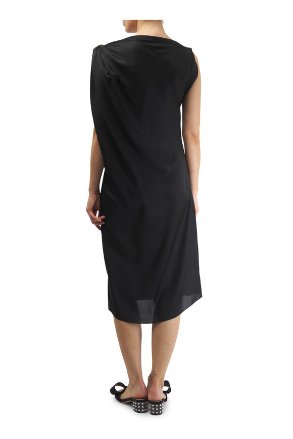 Lanvin - Aprôge Ring Black Draped Dress