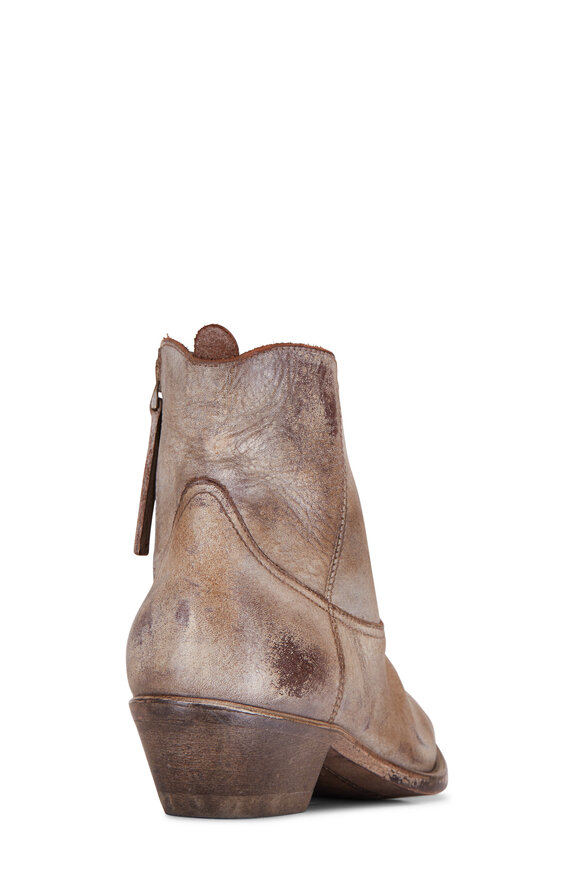 Golden Goose - Young Brown Rustic Leather Bootie, 25mm