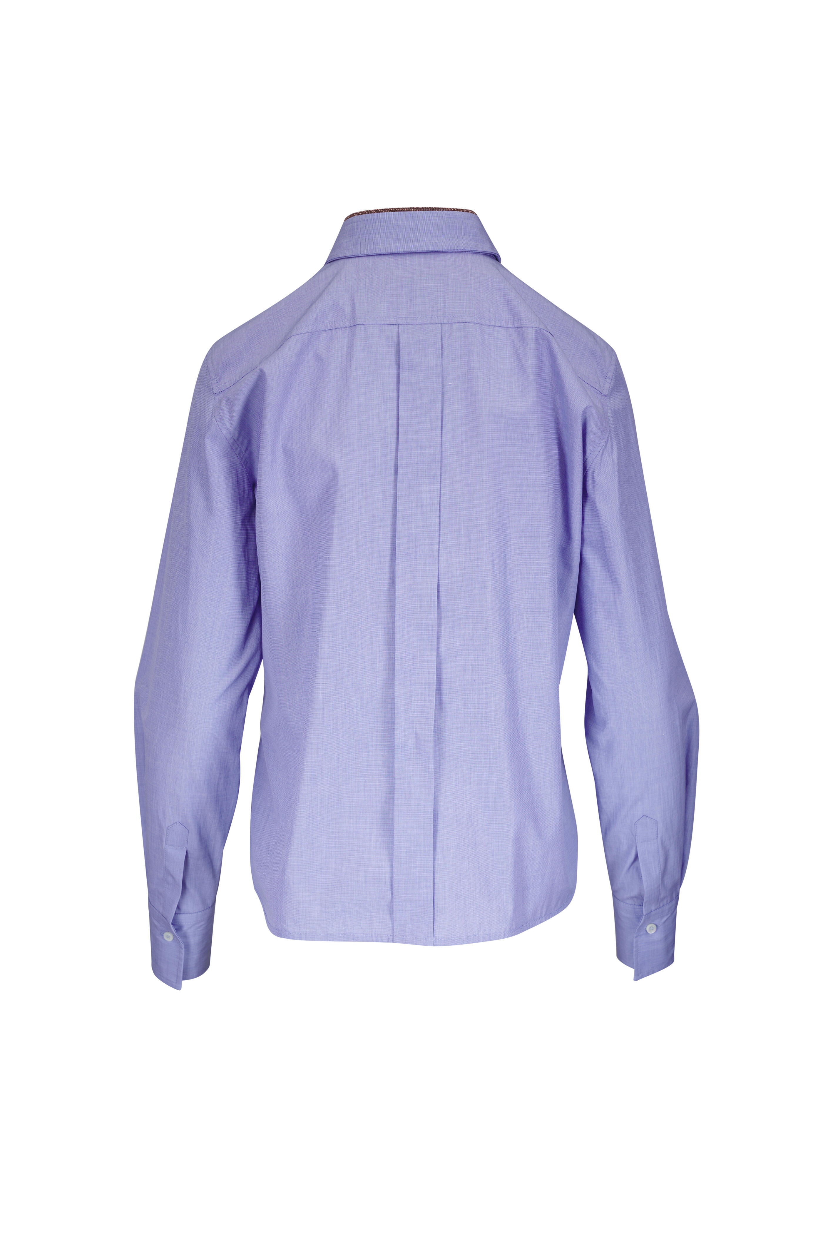 Brunello Cucinelli - Light Blue Cotton Button Up Shirt