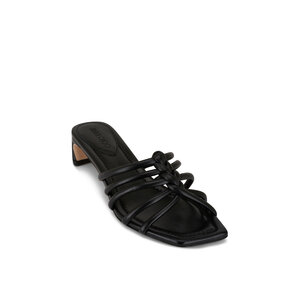 JIMMY CHOO LEXX100 ミュール 2WAY チェーン ハイヒール黒 Jimmy Choo - Lexx Black Leather Chain Slingback Mule, 100mm