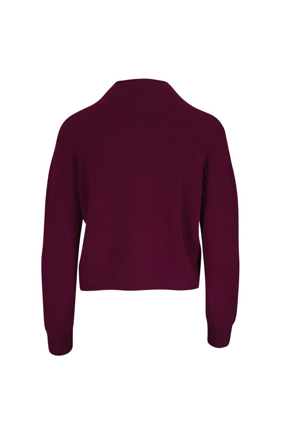 Lisa Yang Zirelle Plum Cashmere Cardigan - view 3