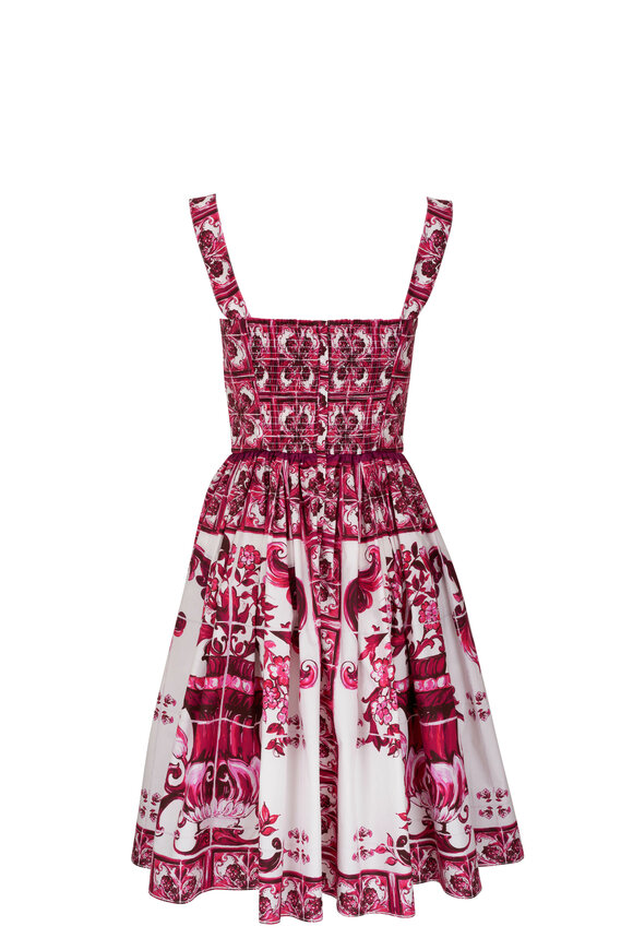 Dolce & Gabbana - Pink Maiolica Print Sundress