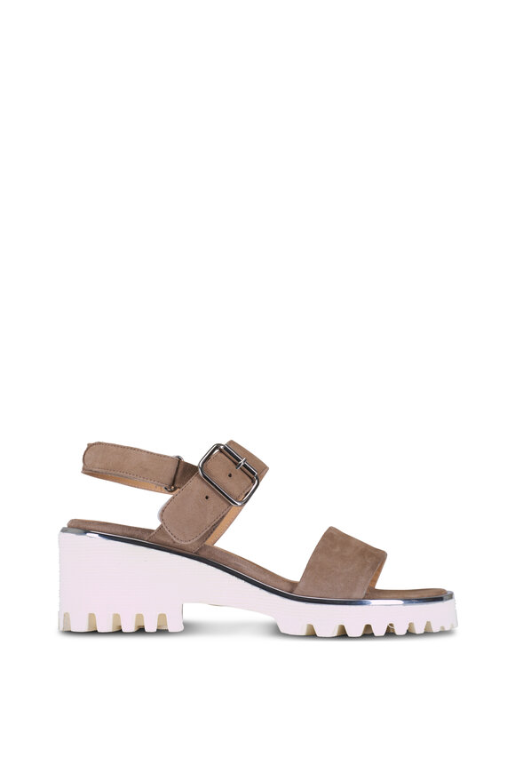 Ron White Elaria Mushroom Cashmere Suede Lug Sandal, 55mm - view 2