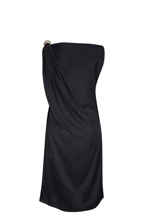 Lanvin - Aprôge Ring Black Draped Dress