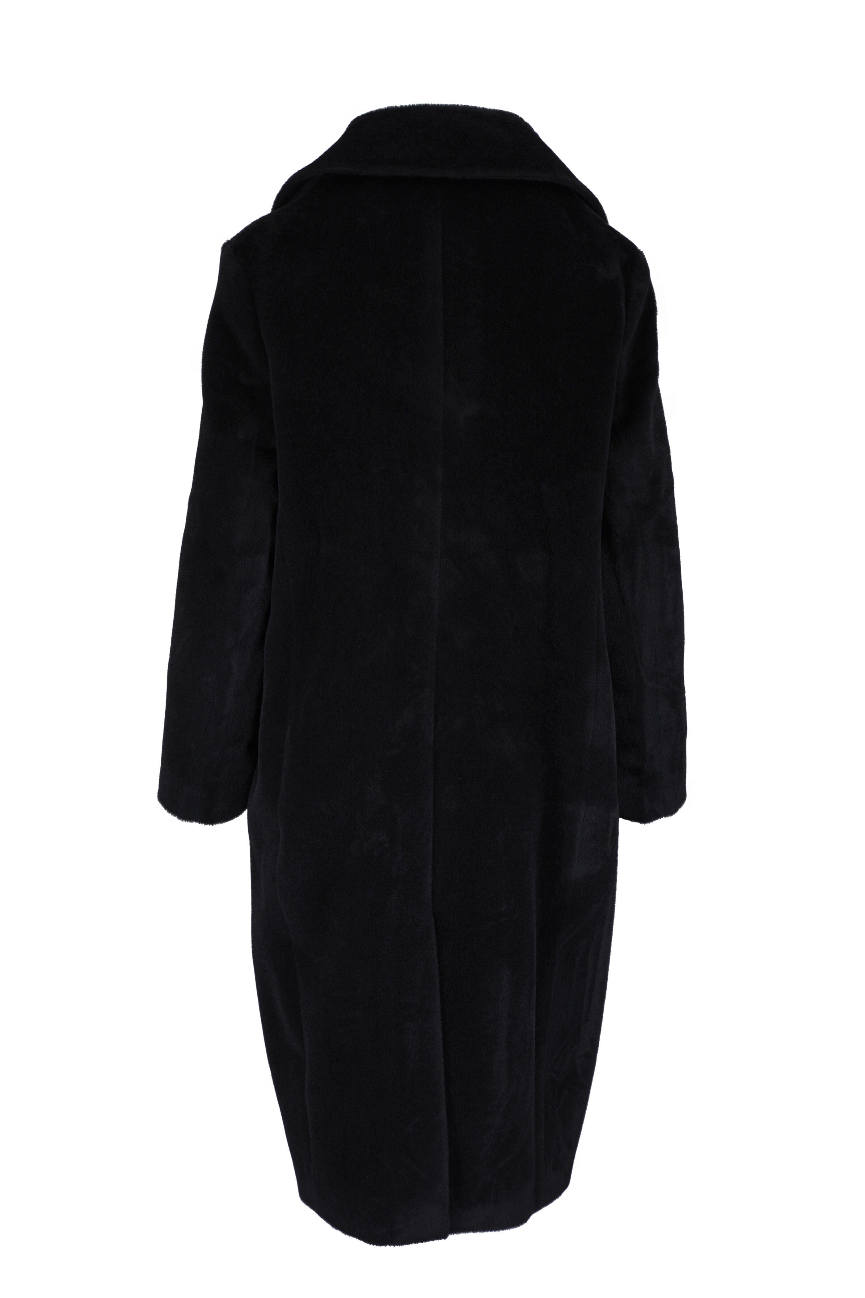 Kiton - Black Alpaca & Wool Long Coat