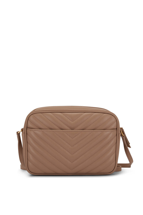 Saint Laurent - Lou Dark Beige Quilted Leather Camera Bag