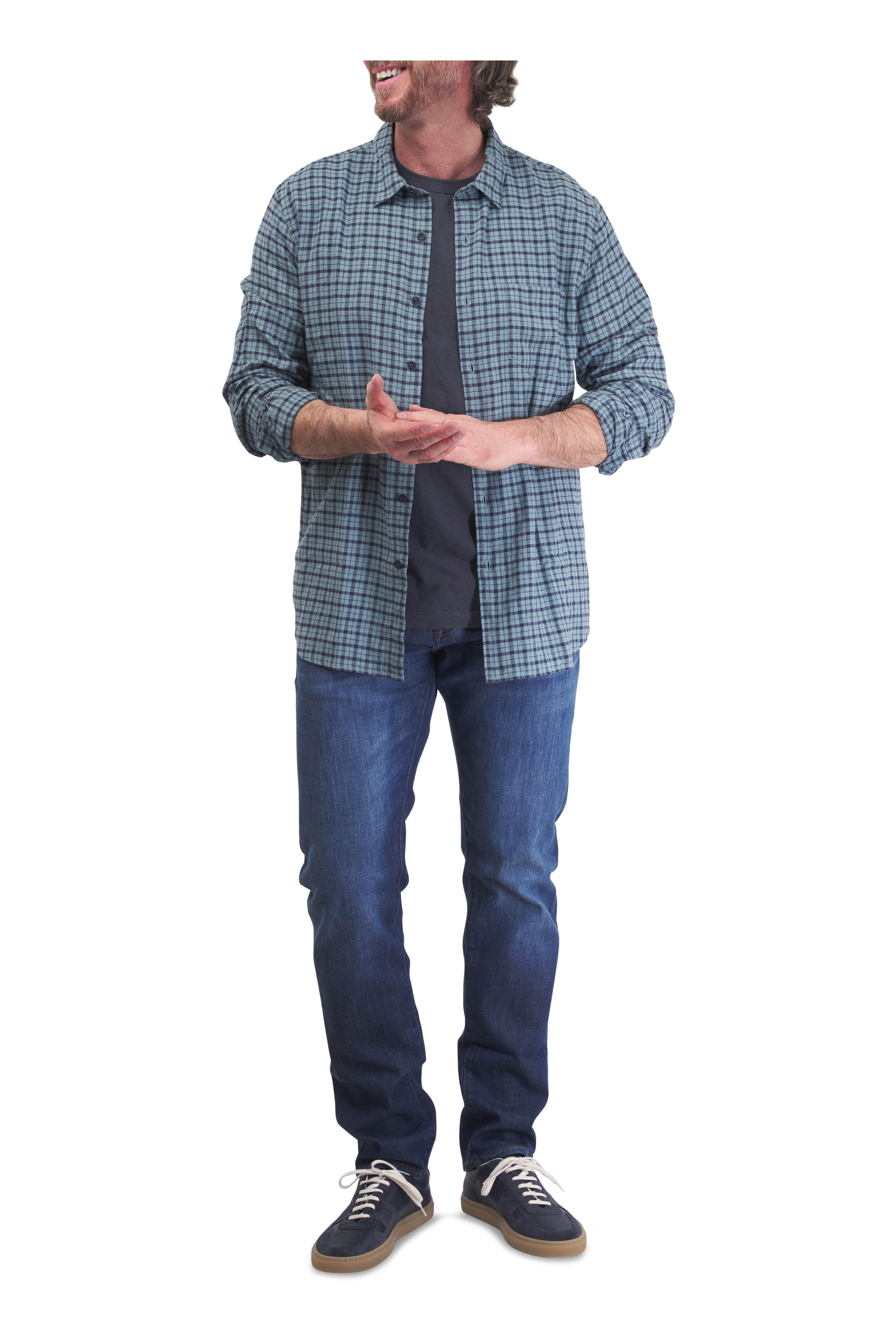 Frame - L'Homme Slim Cruz Blue Straight Leg Jean