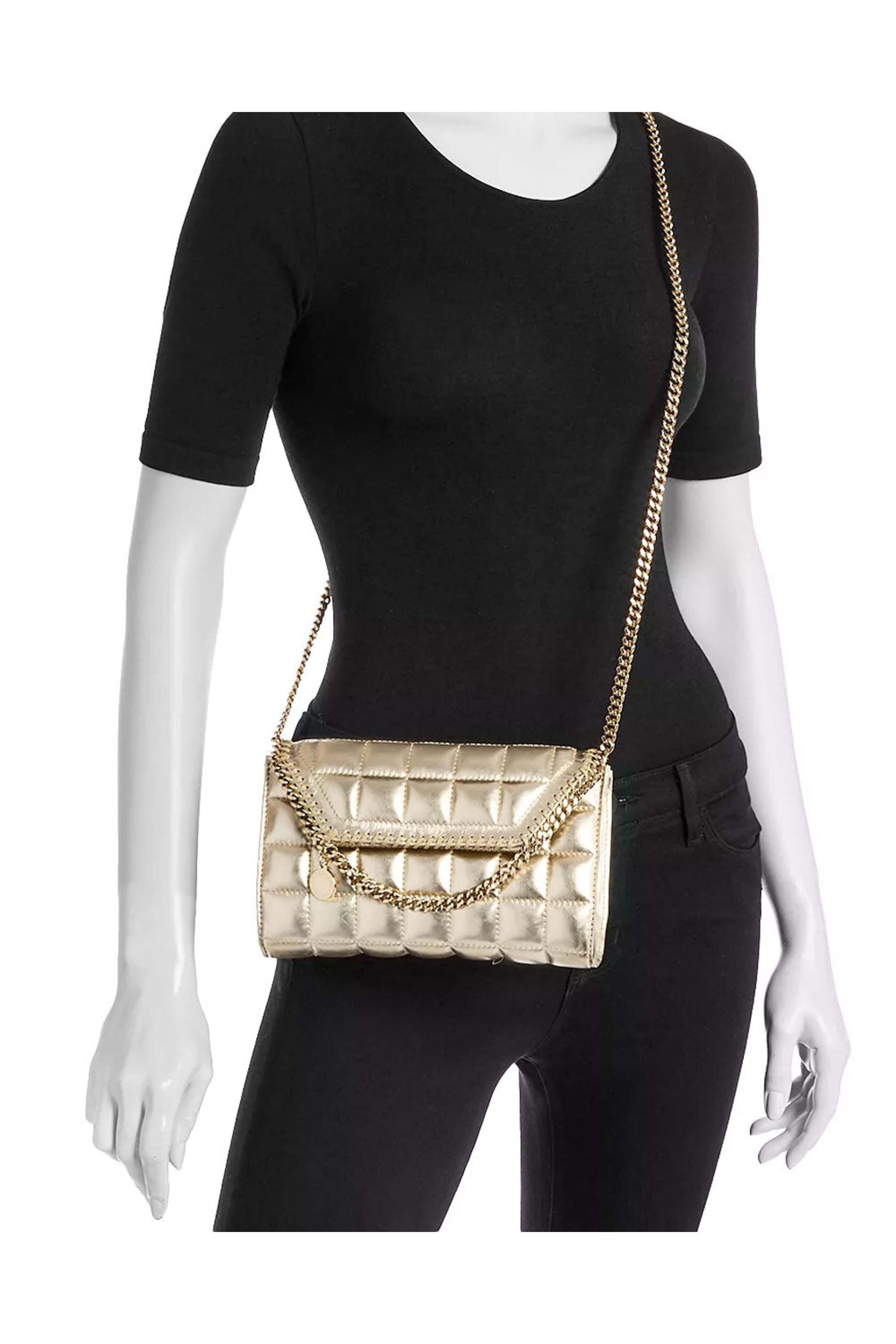 Stella McCartney - Mini Falabella Quilted Crossbody in Platinum