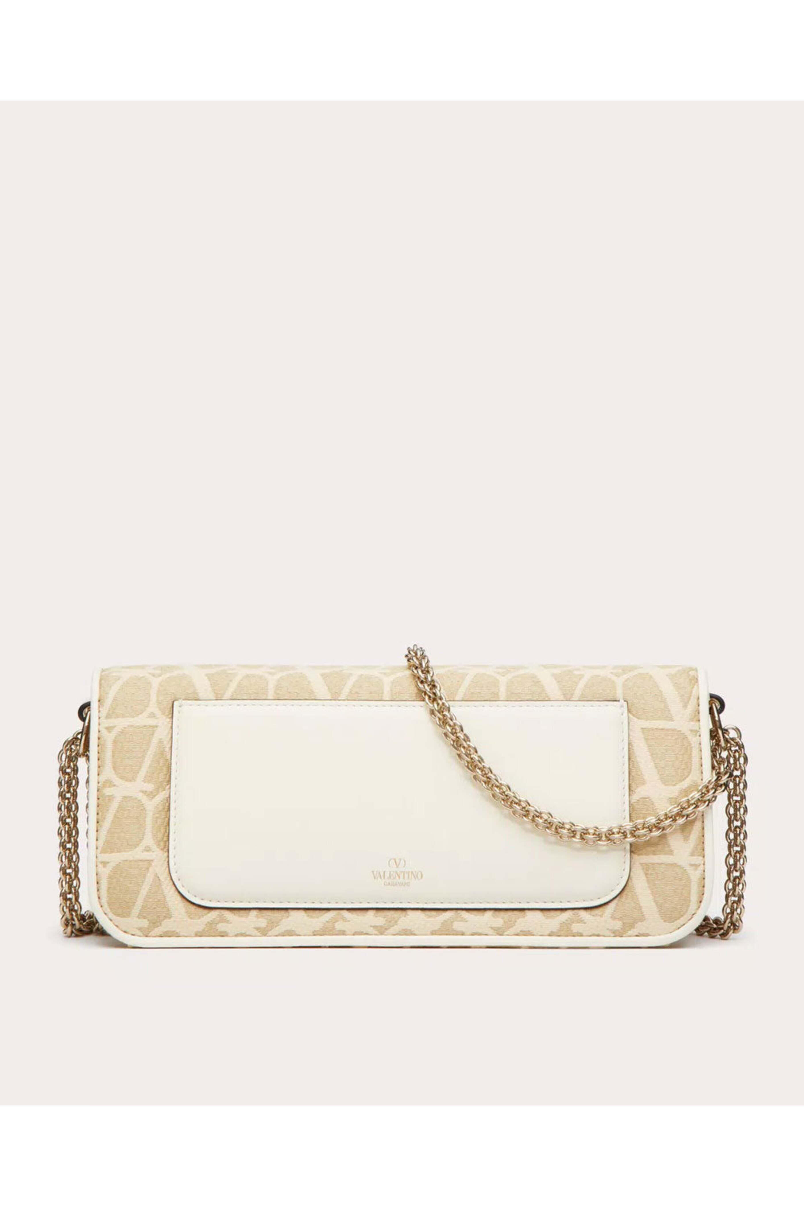 Valentino Garavani - Loco Toile Iconographe Raffia Shoulder Bag