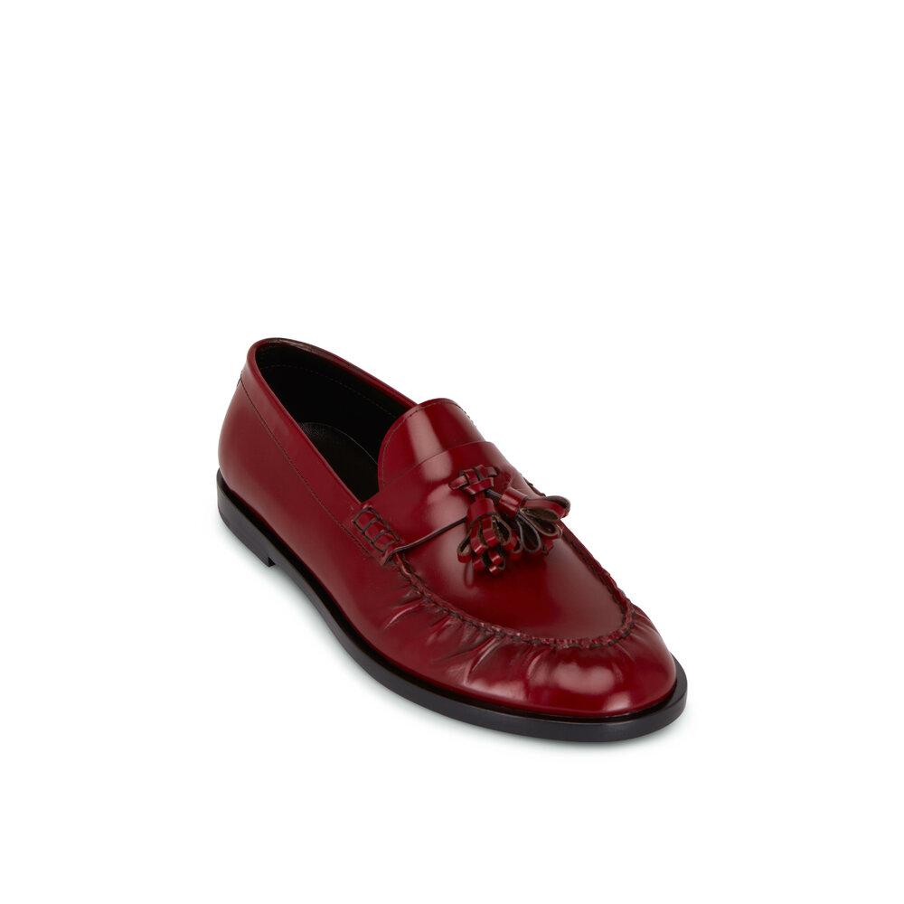 The Row Men s Ruby Red Tassel Loafer Mitchell Stores